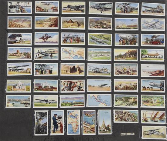 Four folio albums of cigarette cards on topographical themes, Buildings, Monuments, etc.,